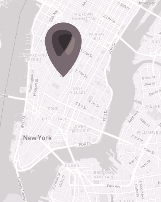 Map showing location of New York dental office