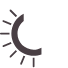 Half sun half snowflake icon